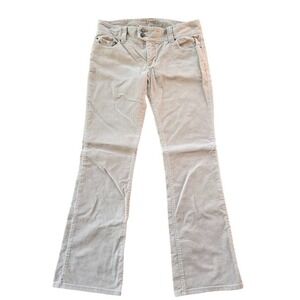 Abercrombie & Fitch Corduroy Flare Pants Womens 10 Beige Tan Low Rise Y2K Boho